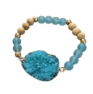 The Pioneer Woman - Soft Gold-tone Bracelet with Resin Druzy